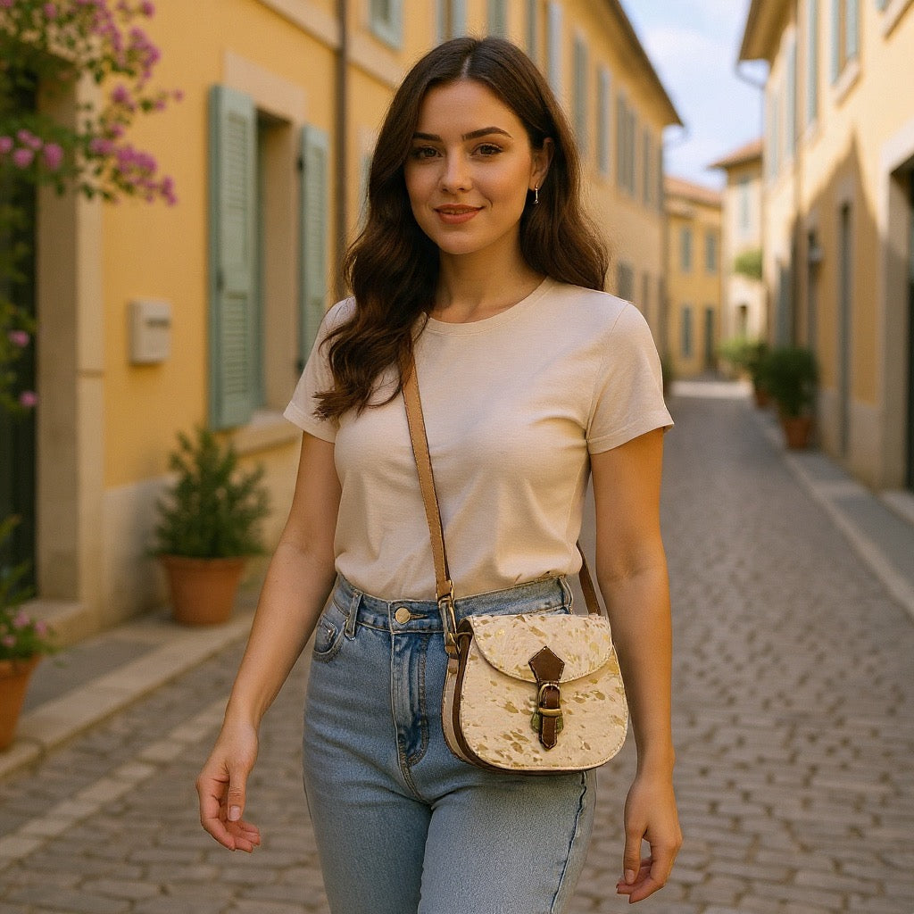 Cross body bag leather - Tula - Caldera