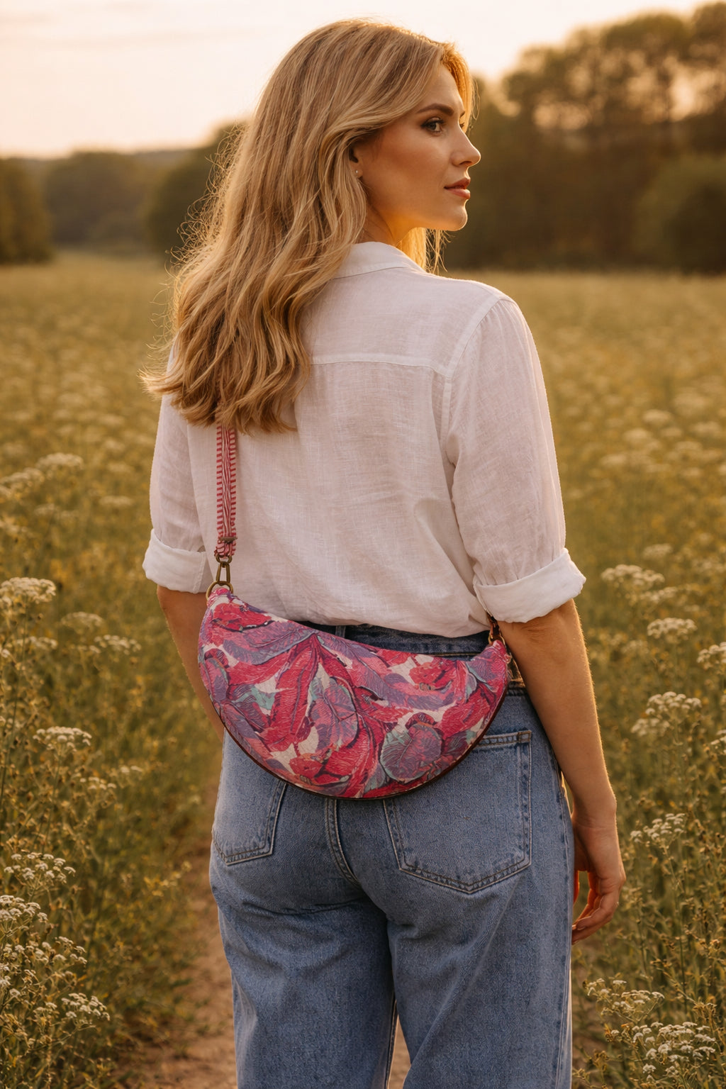 Handmade Cross Body Bag - Elara - Wildflower Path - Paloma
