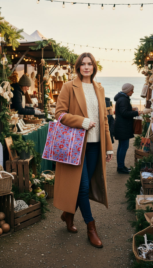 Large Tote Bag - The Willow - Purple