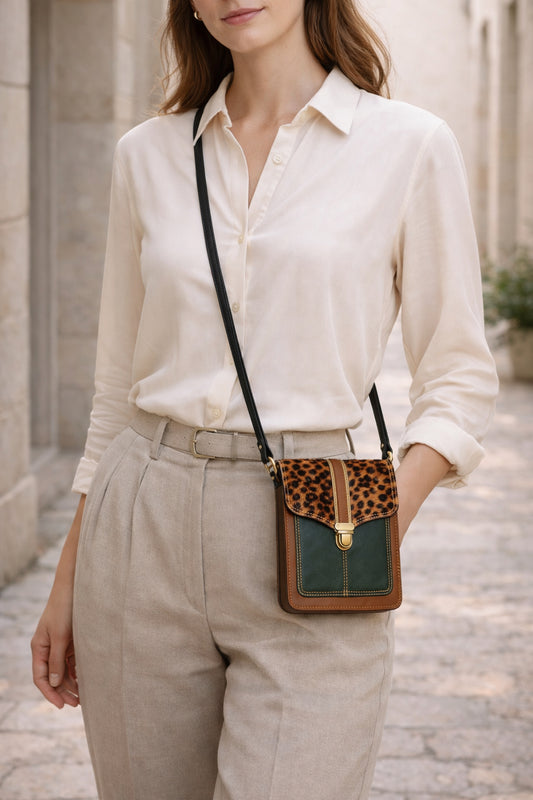 Handmade Cross Body Bag - Alba - Permanence - Verde Selvaggio