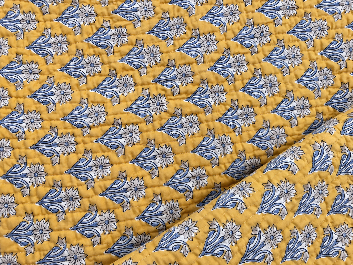 Quilted Cotton Jacket | Mustard Meadow