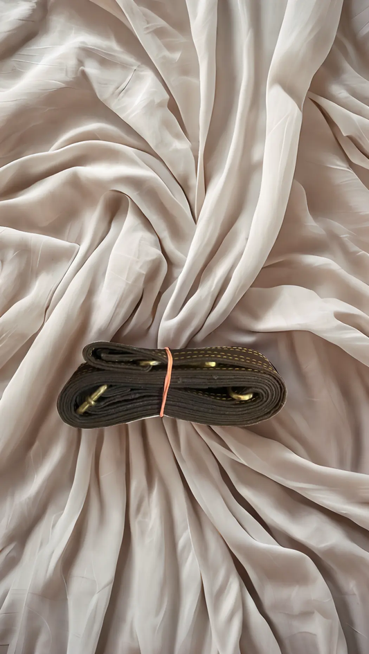 Handmade reclaimed leather cross body bag in blue– Kit & Hop