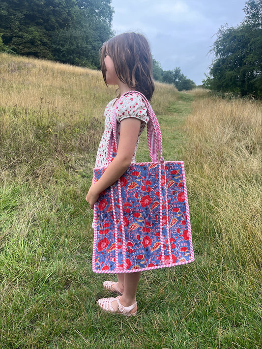 Handcrafted large tote bag – The Willow by Kit & Hop