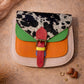 Handmade Leather Crossbody Bag - Romy in High Plains Blue, beautifully crafted from recycled leather with practical design.