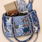 Handmade Duffle Bag - The Indria - Patchwork and Postcards - Skye