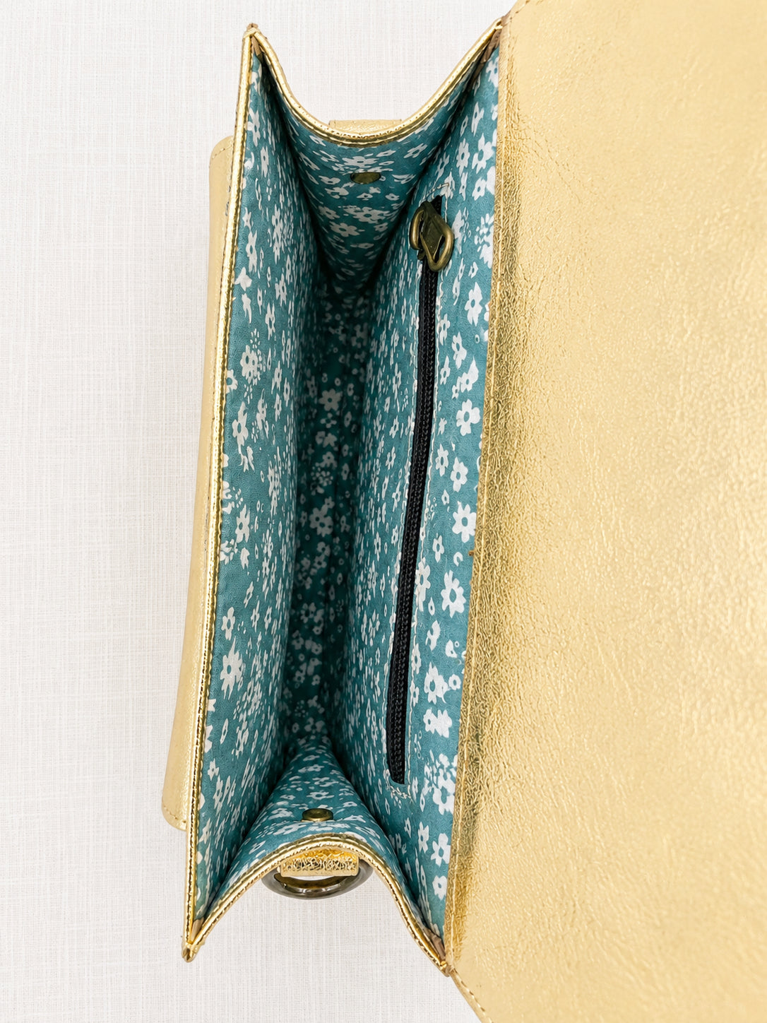 Handmade Leather Crossbody Bag - Romy - Gold