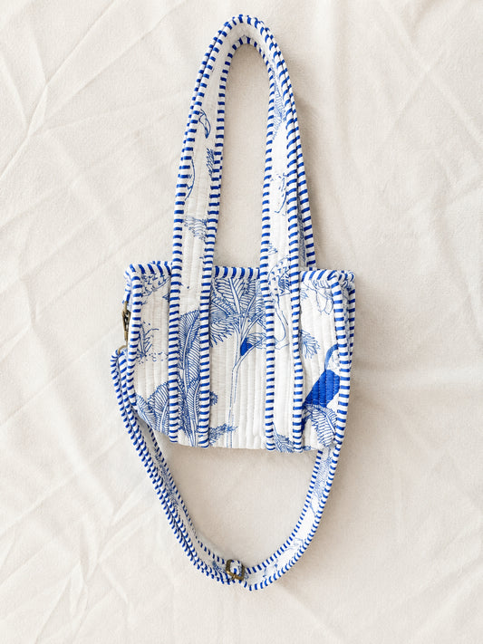 Handmade Cotton Mini Tote Bag - Lila