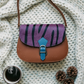 Handmade Leather Crossbody bag - Mira - Twilight Zebra