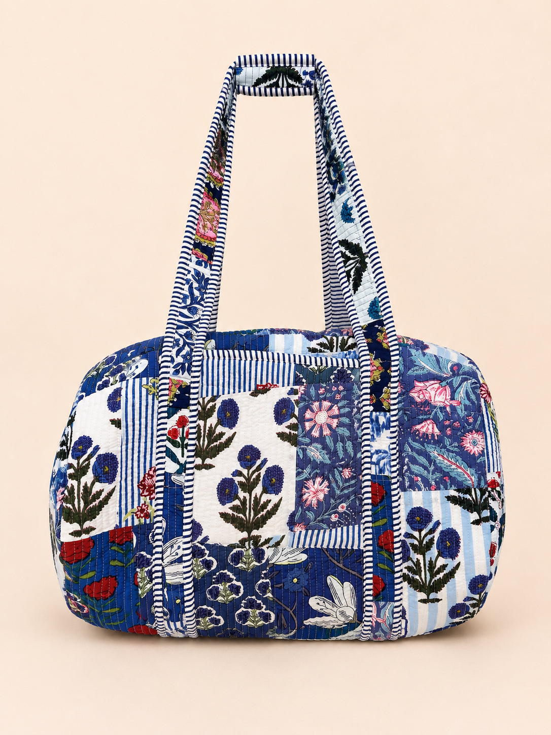 Handmade Duffle Bag - The Indria - Patchwork and Postcards - Skye