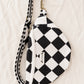 Handmade Cross Body Bag - Elara - Noir Check
