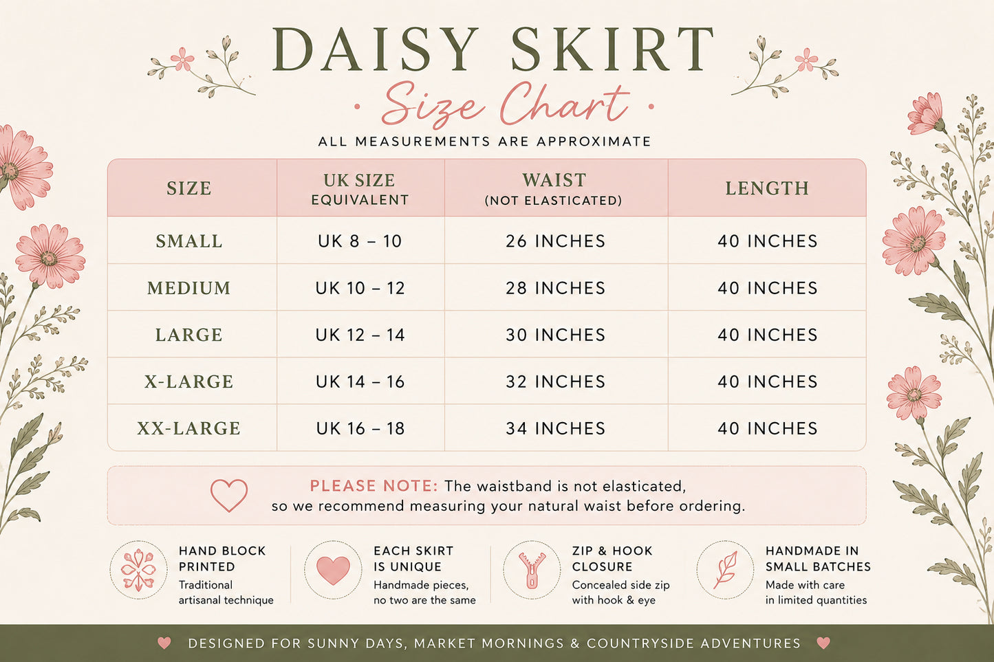 Daisy Skirt - Meadow + Market - Coral Bloom