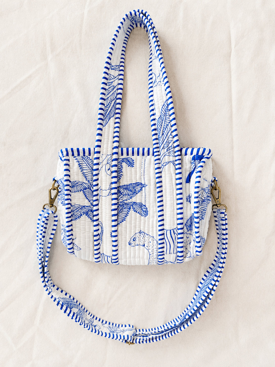 Handmade Cotton Mini Tote Bag - Lila