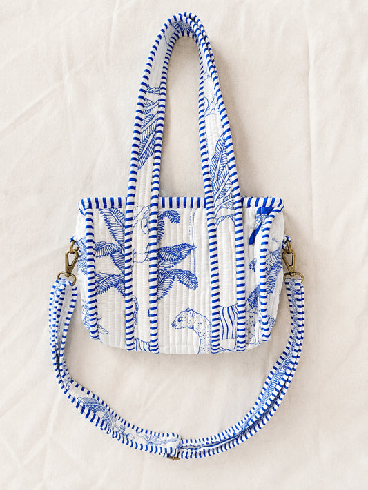Handmade Cotton Mini Tote Bag - Lila