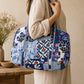 Handmade Duffle Bag - The Indria - Patchwork and Postcards - Skye