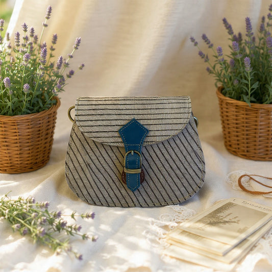 Cross body bag leather - Tula - Azure Line