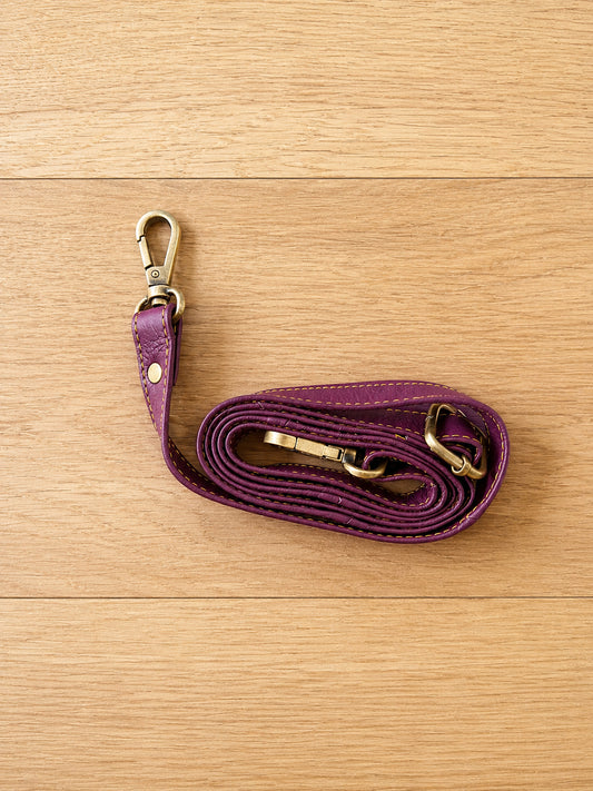 CROSS BODY BAG leather Tula bag in lavender with unique spotted design and colorful buckle closure