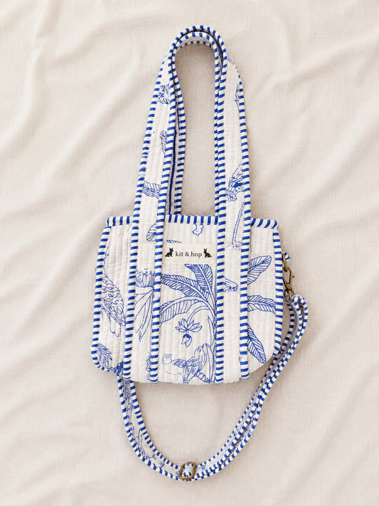 Handmade Cotton Mini Tote Bag - Lila
