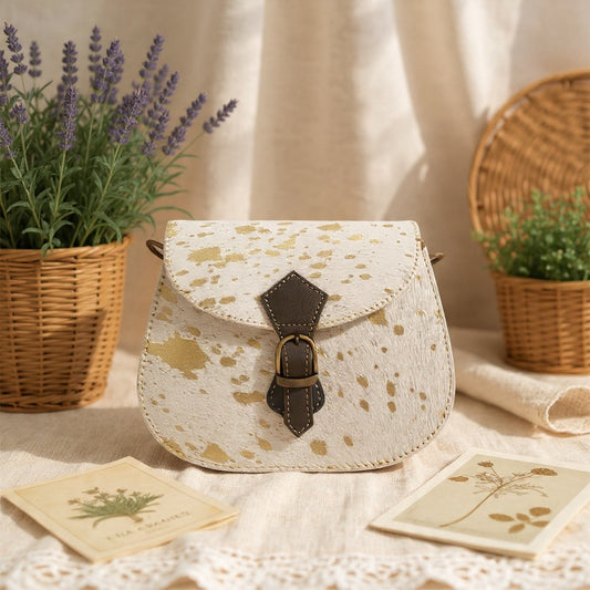 Cross body bag leather - Tula - Auric Stone