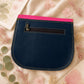 Handmade Leather Crossbody Bag - Romy in vibrant pink, yellow and green, beautifully crafted from recycled leather.