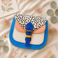 Handmade Leather Crossbody Bag - Romy - Painted Garden - Celeste on a soft background with dried flowers.