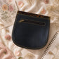 Handmade Leather Crossbody Bag - Romy - Painted Garden -Mimosa in vibrant colors with a leopard print flap.