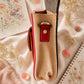 Handmade Leather Crossbody Bag - Romy - Painted Garden -Mimosa in vibrant colors with a leopard print flap.
