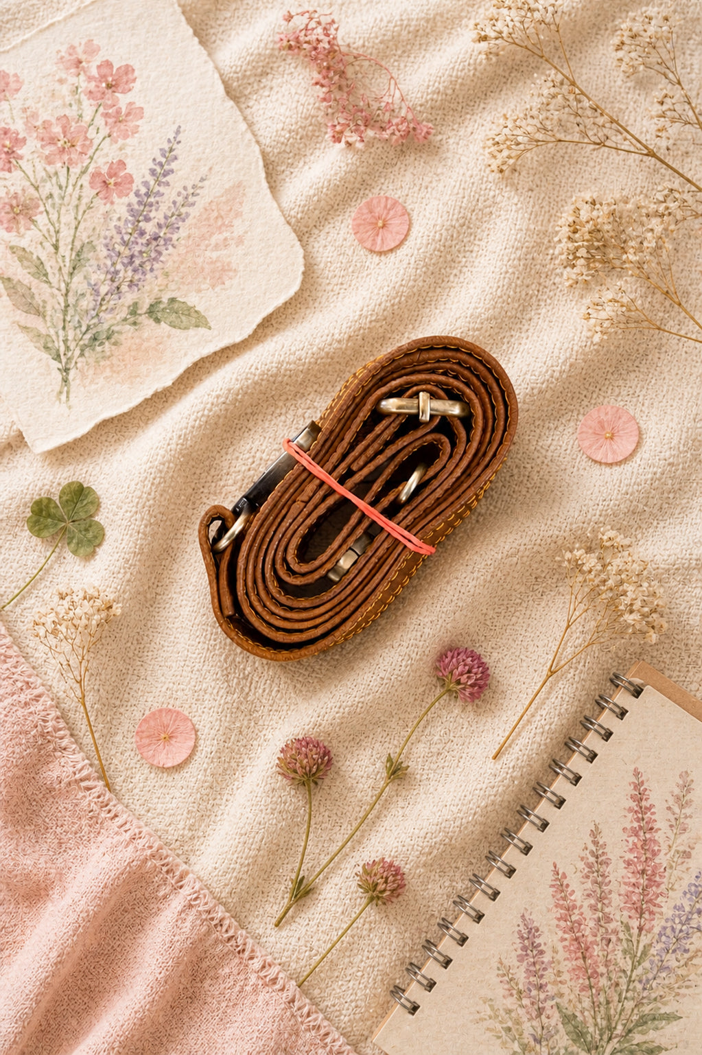 Handmade Leather Crossbody Bag featuring a vibrant pink and leopard print design, perfect for stylish everyday use.