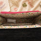 Handmade Leather Crossbody Bag featuring a vibrant pink and leopard print design, perfect for stylish everyday use.