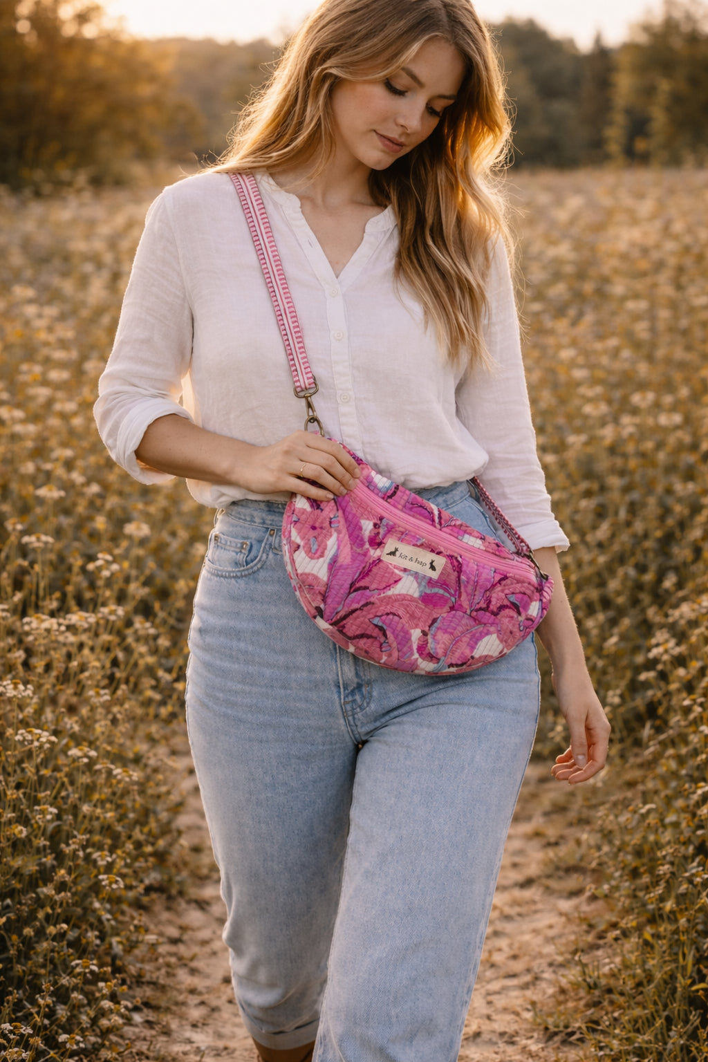 Handmade Cross Body Bag - Elara - Wildflower Path - Paloma