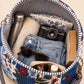 Handmade Duffle Bag - The Indria - Patchwork and Postcards - Skye
