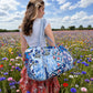 Handmade Duffle Bag - The Indria - Patchwork and Postcards - Skye