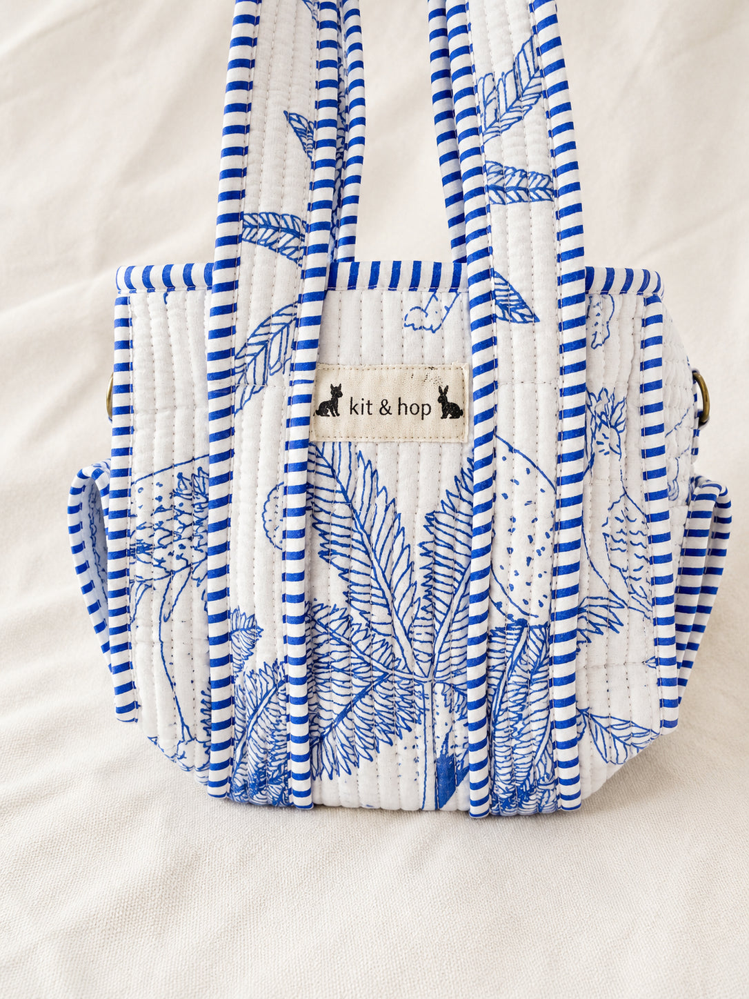 Handmade Cotton Mini Tote Bag - Lila