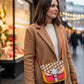 Handmade reclaimed leather cross body bag by Kit & Hop.