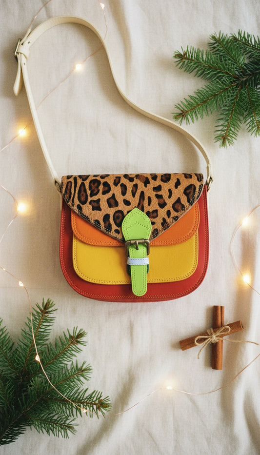 Leather Cross Body Bag - Romy - Golden Glaze