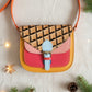 Handmade reclaimed leather cross body bag by Kit & Hop.