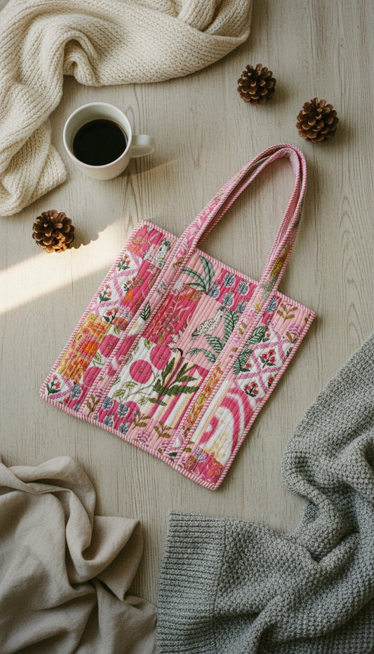 Large Tote Bag - The Willow - Pink