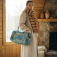 Patchwork Weekend Bag  The Indira - Green and Blue