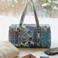 Handmade Patchwork duffle bag  The Indira - blues