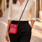Handmade Leather Crossbody Bag with leopard print flap and pink body, stylish and practical for everyday use.