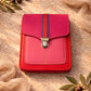 Handmade Leather Crossbody Bag with leopard print flap and pink body, stylish and practical for everyday use.
