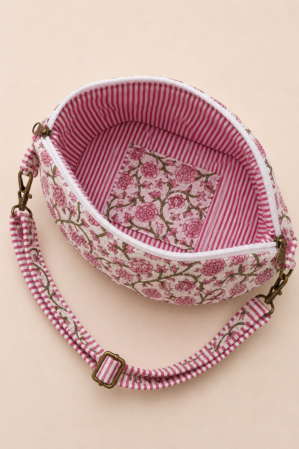 Handmade Cross Body Bag - Elara - Meadow + Market - Apple Blossom
