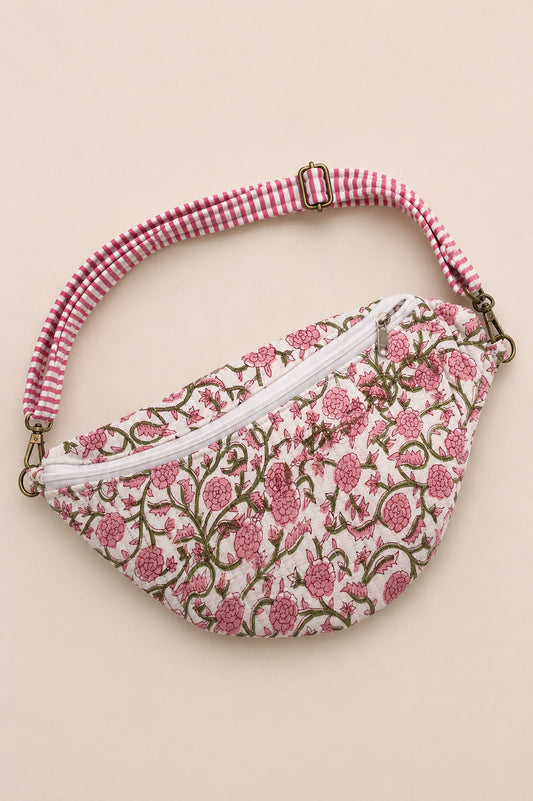 Handmade Cross Body Bag - Elara - Meadow + Market - Apple Blossom