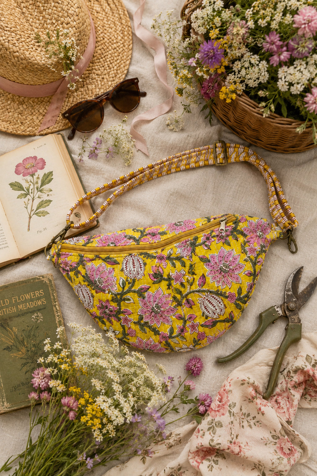 Handmade Cross Body Bag - Elara - Meadow + Market - Buttercup