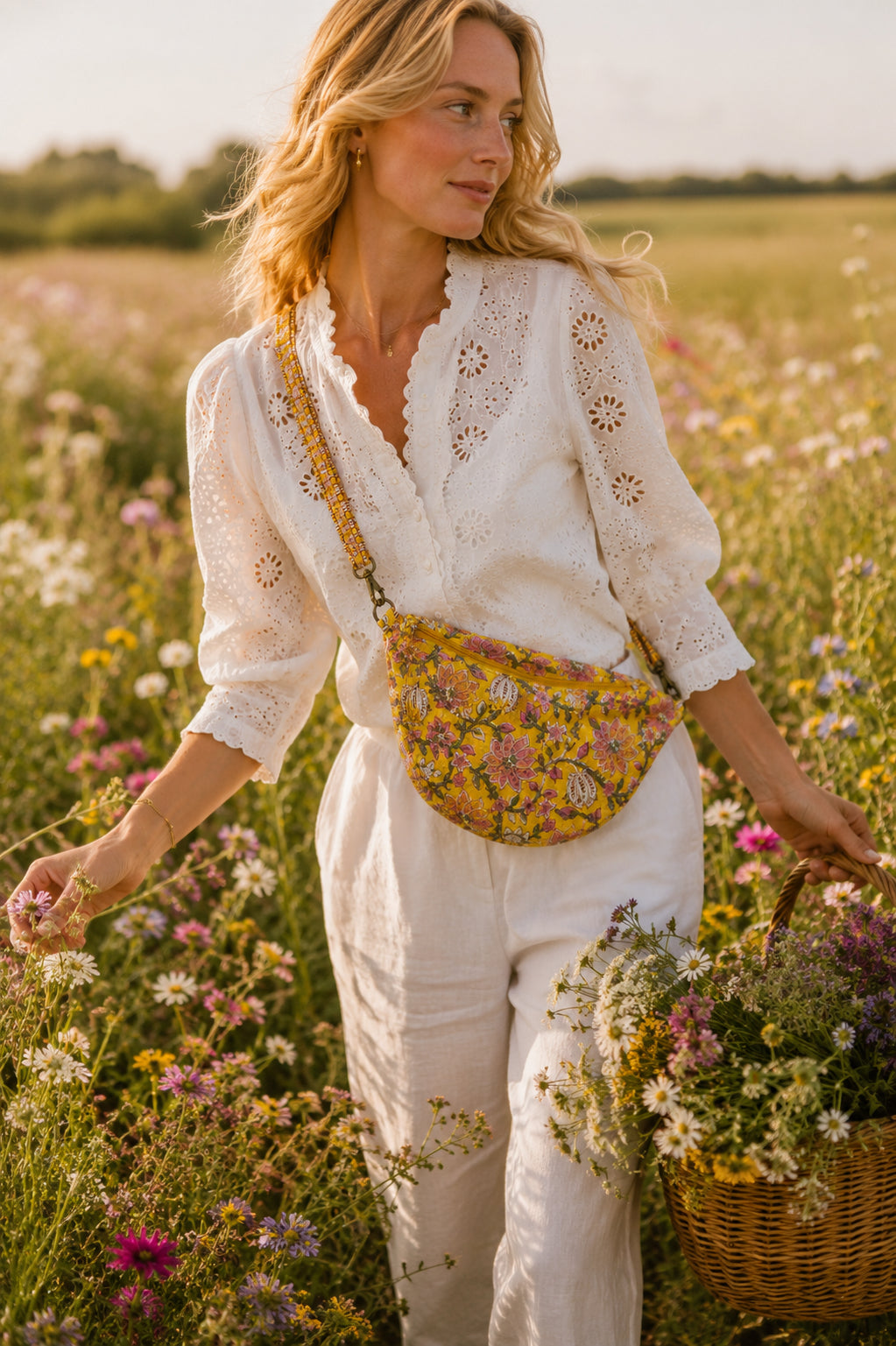 Handmade Cross Body Bag - Elara - Meadow + Market - Buttercup