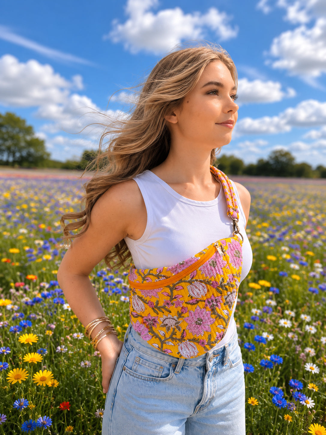 Handmade Cross Body Bag - Elara - Meadow + Market - Buttercup