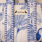 Handmade Cotton Mini Tote Bag - Lila - Wild Meadow -Skye, featuring blue and white floral design, lightweight and practical.