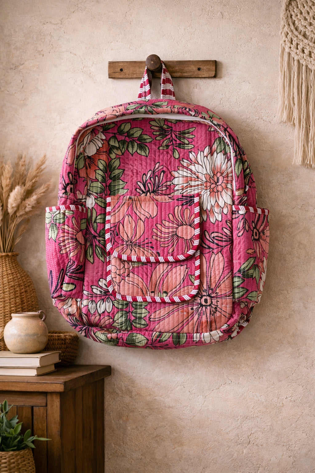 cotton backpack - Sienna - Wildflower| Unique & Practical – KitandHop