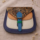 Handmade Leather Crossbody Bag - Romy - Walled Garden - Bluebell Garden