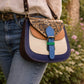 Handmade Leather Crossbody Bag - Romy - Walled Garden - Bluebell Garden