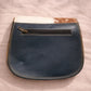Handmade Leather Crossbody Bag - Romy in Walled Garden Mint with unique patchwork and buckle detail.
